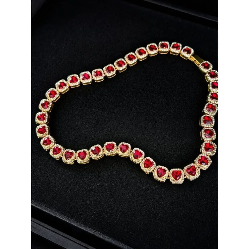 Gold Heart Hip Hop Necklace